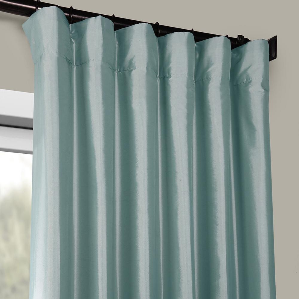 TRADITIONAL Pair Lined Faux Silk Curtain